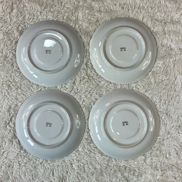 Vintage Kutani KUT109 Japanese Saucer and small bowl set - 8 piece - Picture 4 of 8